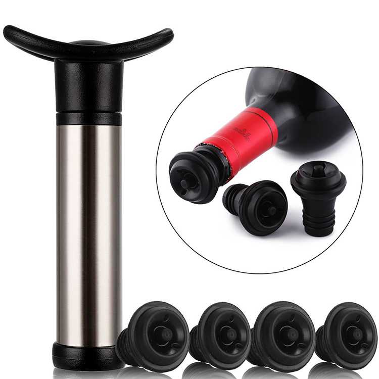 Wine Stopper With Vacuum Pump Bar