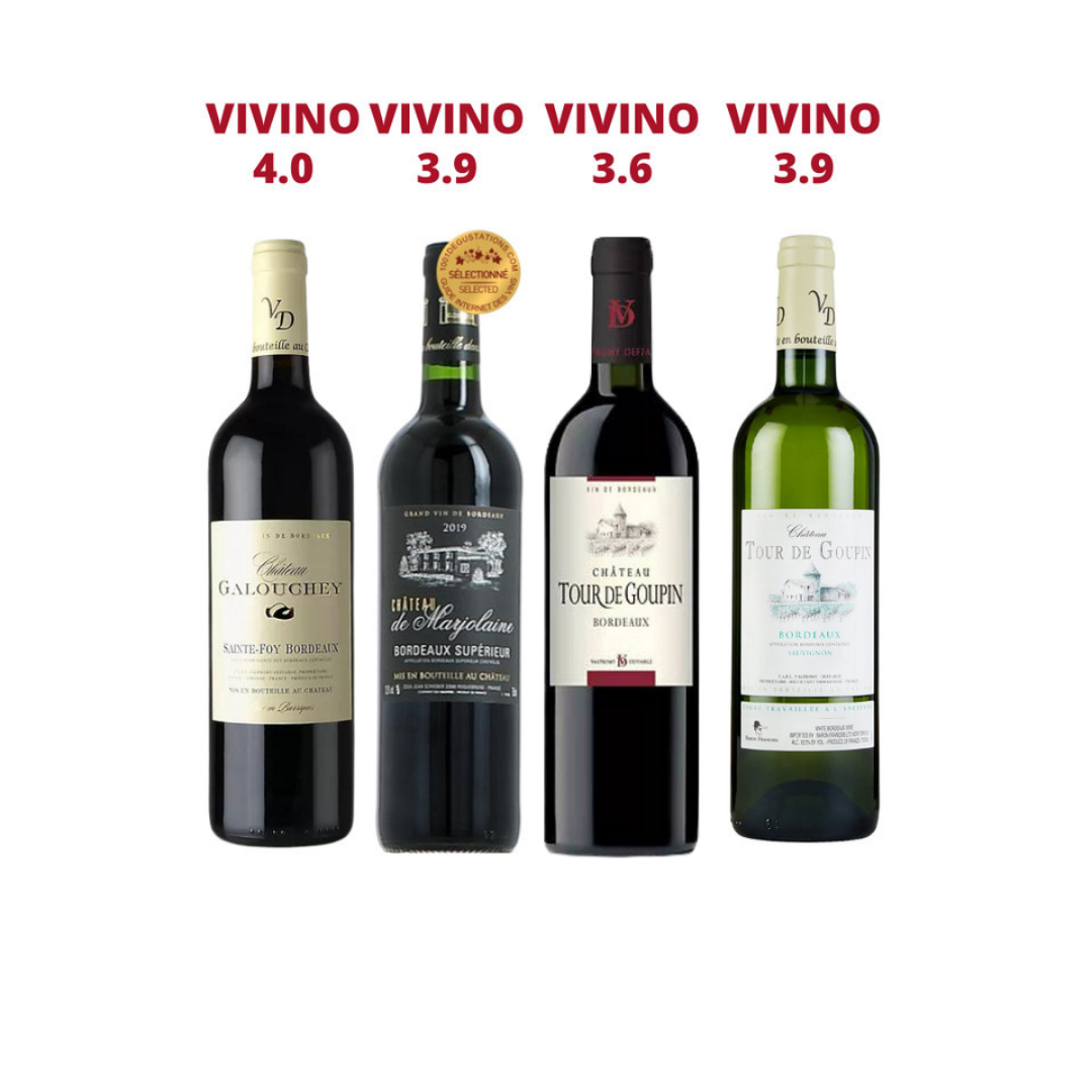 Discover 4 Exclusive French Bordeaux Wine With FREE Delivery at only $108