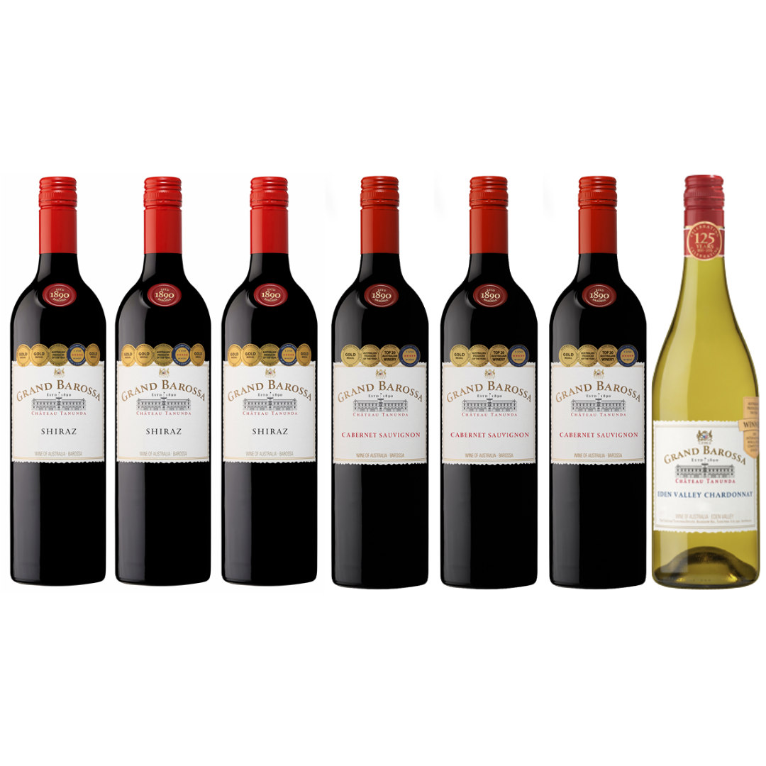 【Discovery Collection Wine Bundle】6 Bottles of Chateau Tanunda Grand Barossa at Only $216 And Get A FREE Bottle of Barossa Chardonnay Worth $48