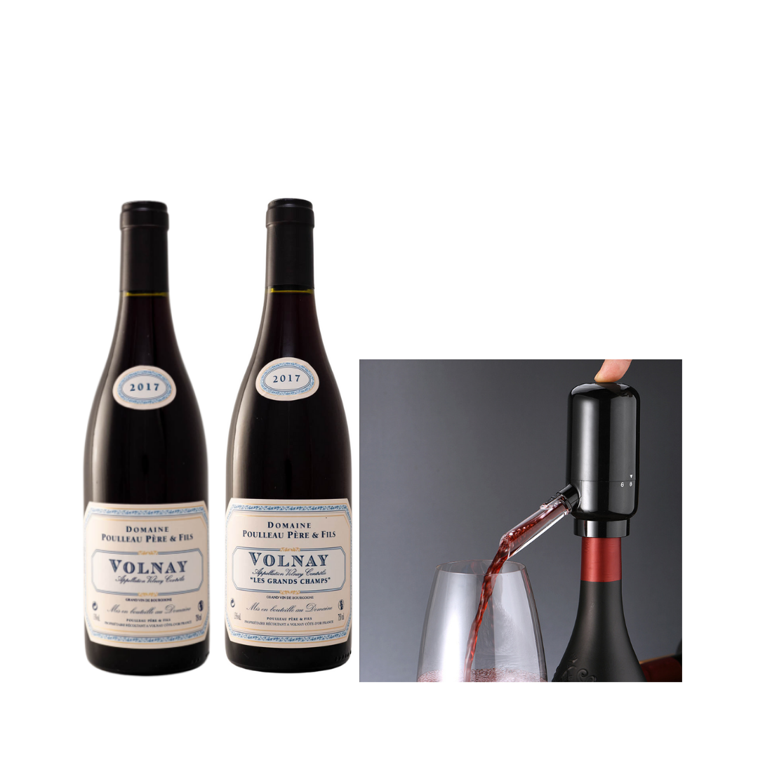 Purchase 2 Bottles of Burgundy Volnay Red Wine From Domaine Poulleau Red Wine At $150 And Get Free Wine Aerator