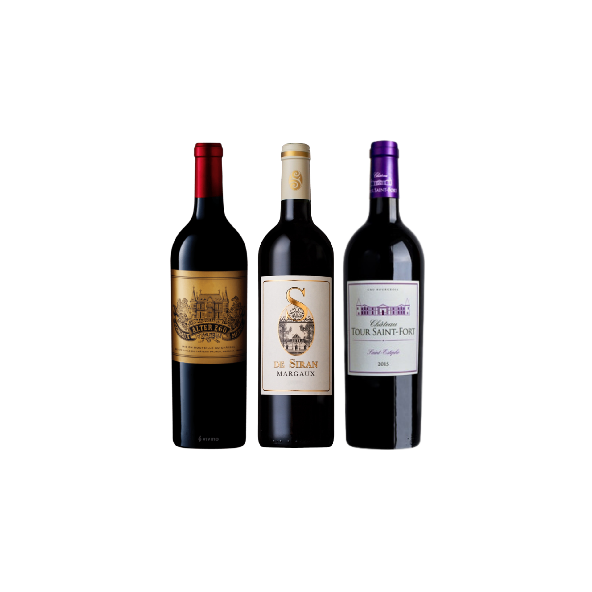 Enjoy 3 Bottles of French Red Wine From Margaux and Saint-Estephe at Only $199