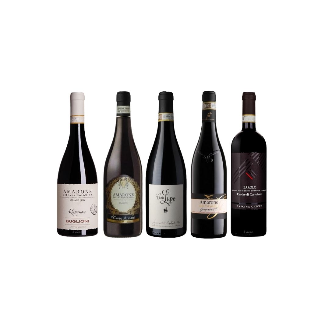 Amarone Special - Enjoy 4 Amarone At $372 And Get A FREE 750ml WALA Wine Decanter And Top-Up $68 for A Bottle of Barolo Worth $85