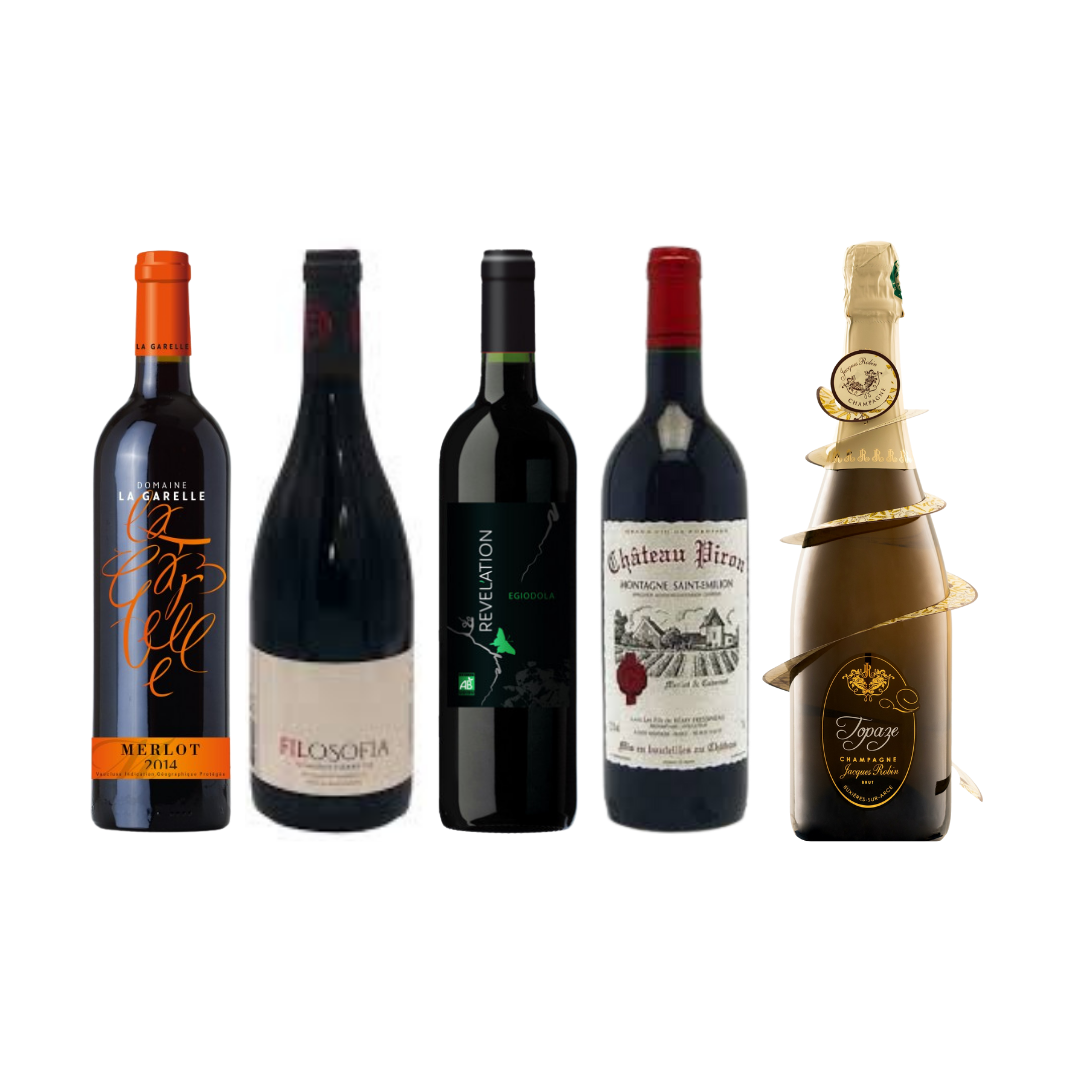 4 Exclusive French Wine With FREE DELIVERY At $108 Top Up $60 for a bottle of Jacques Robin Cuvee Topaze Brut Champagne And Get FREE Iberico Ham worth $19.90 !
