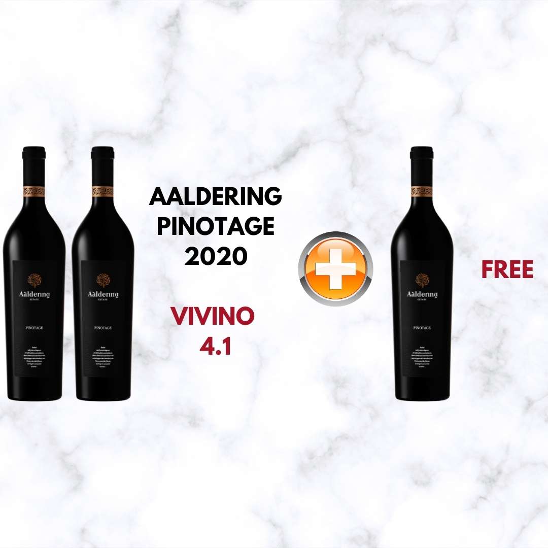 Buy 2 Bottles of Aaldering Pinotage 2020 and get 1 bottle worth $42 FREE at only $84