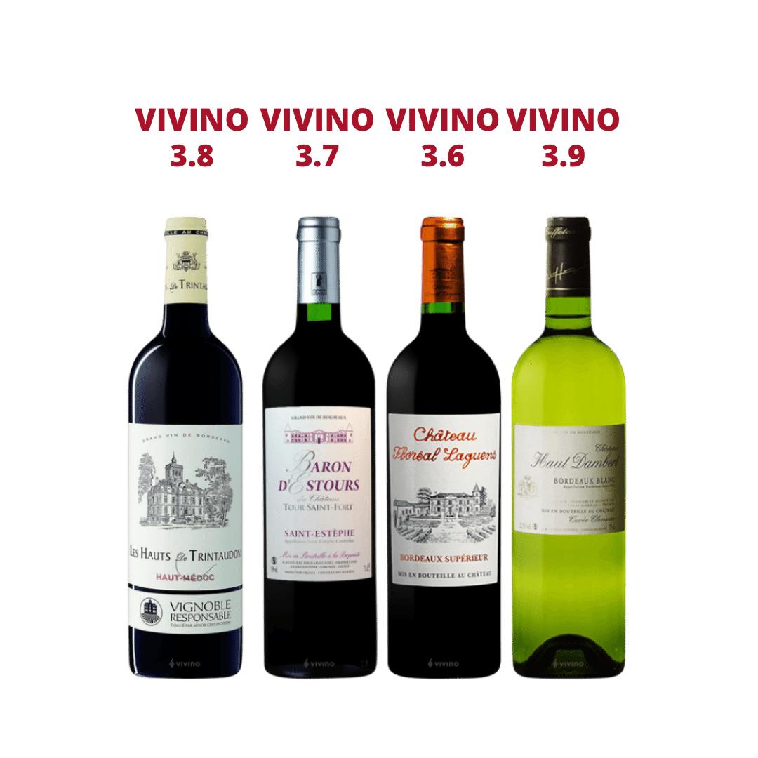 4 Exclusive French Bordeaux Wine With FREE DELIVERY For Only $108