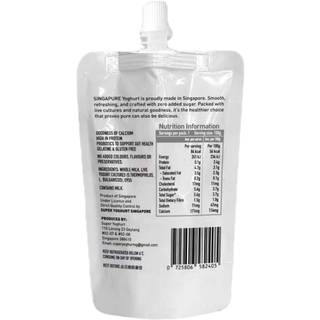 Singapure Yoghurt Ingredients