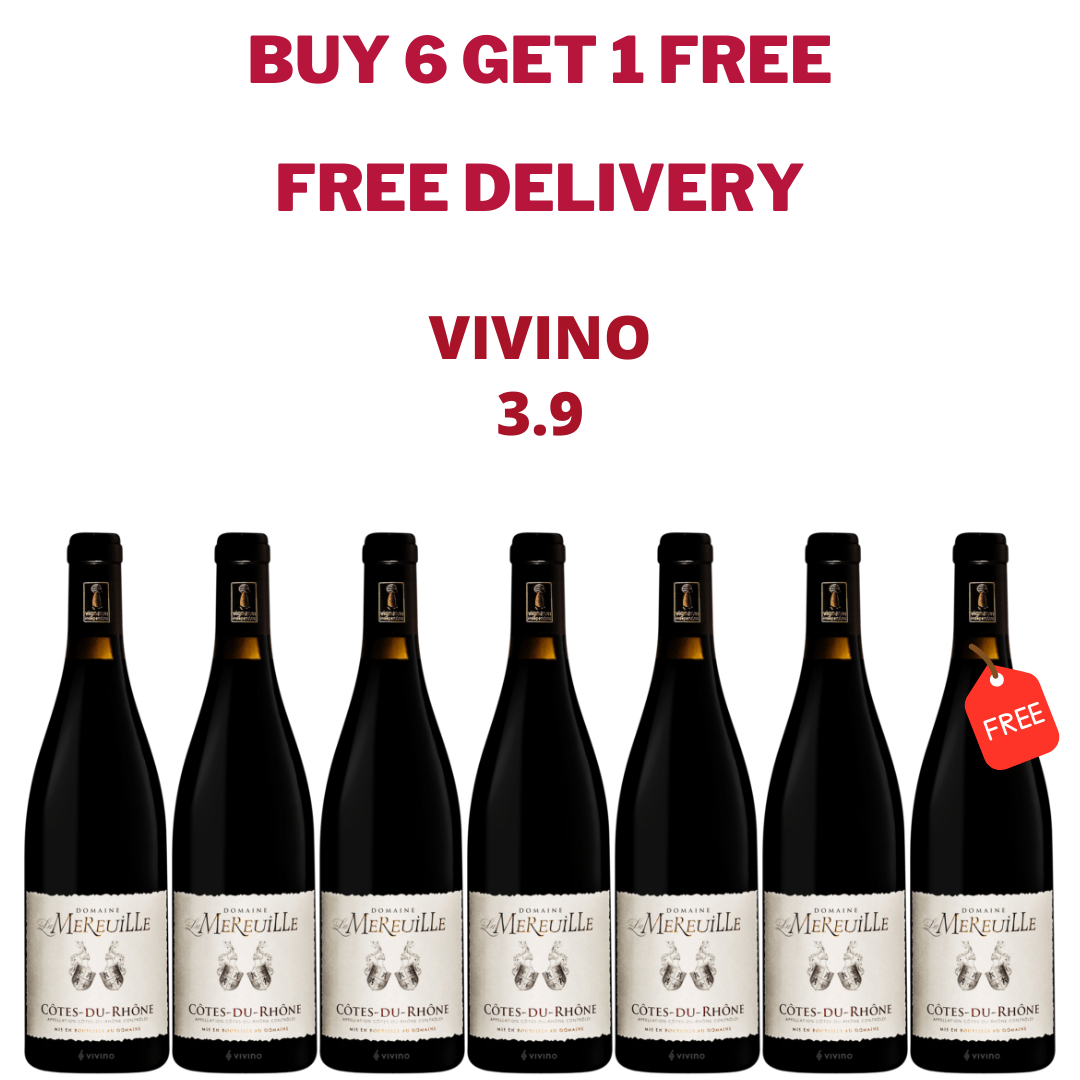 Purchase 6 Bottles Of Domaine La Mereuille Cotes du Rhone 2017 At $192 And Get FREE Bottle !