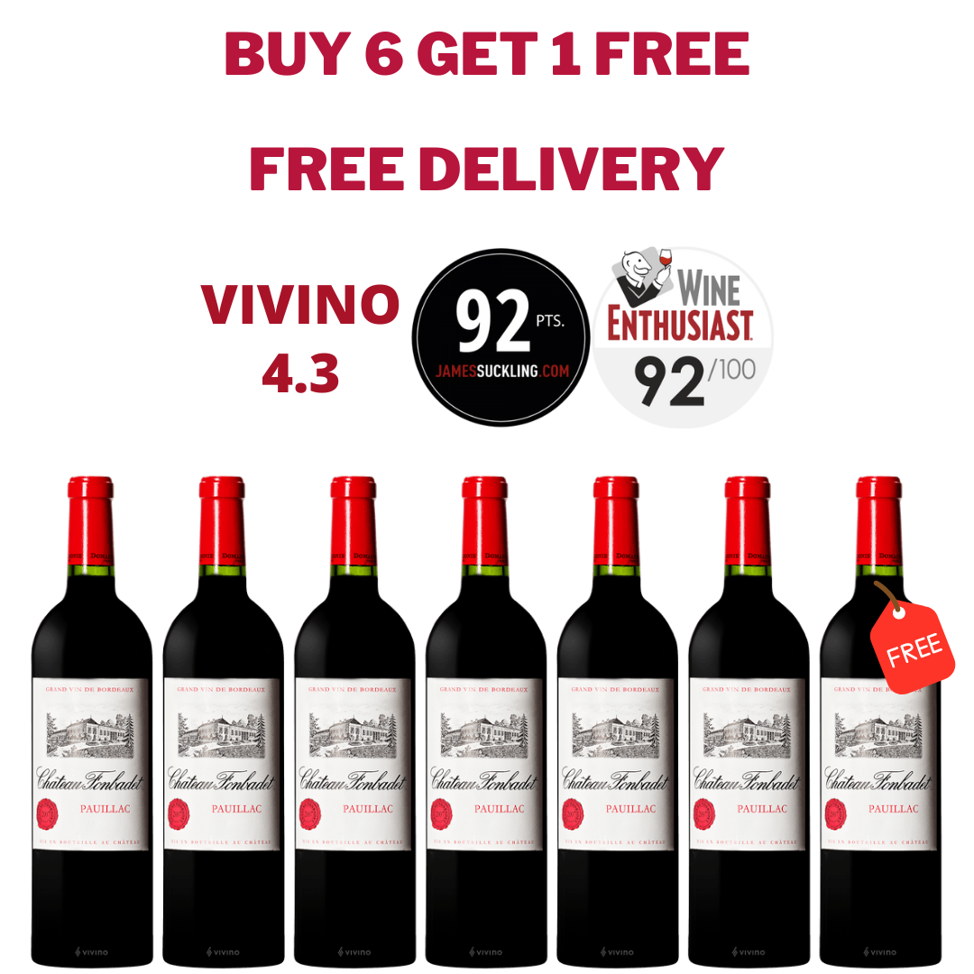 Purchase 6 Bottles Of Chateau Fonbadet Pauillac 2016 At $588 And Get FREE Bottle !