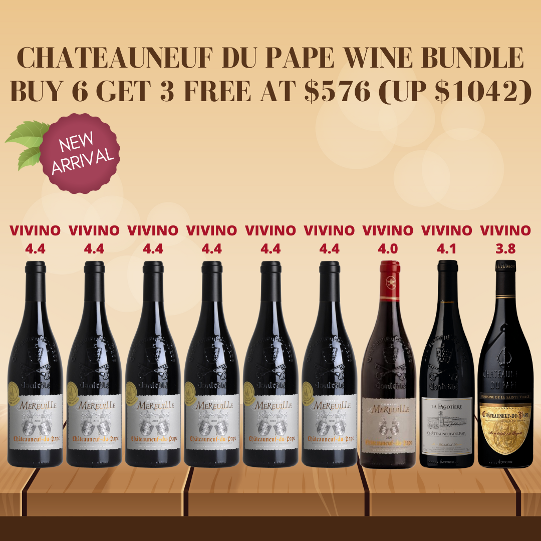 Chateauneuf Du Pape Wine Bundle Buy 6 Get 3 FREE At $576 (UP $1042)