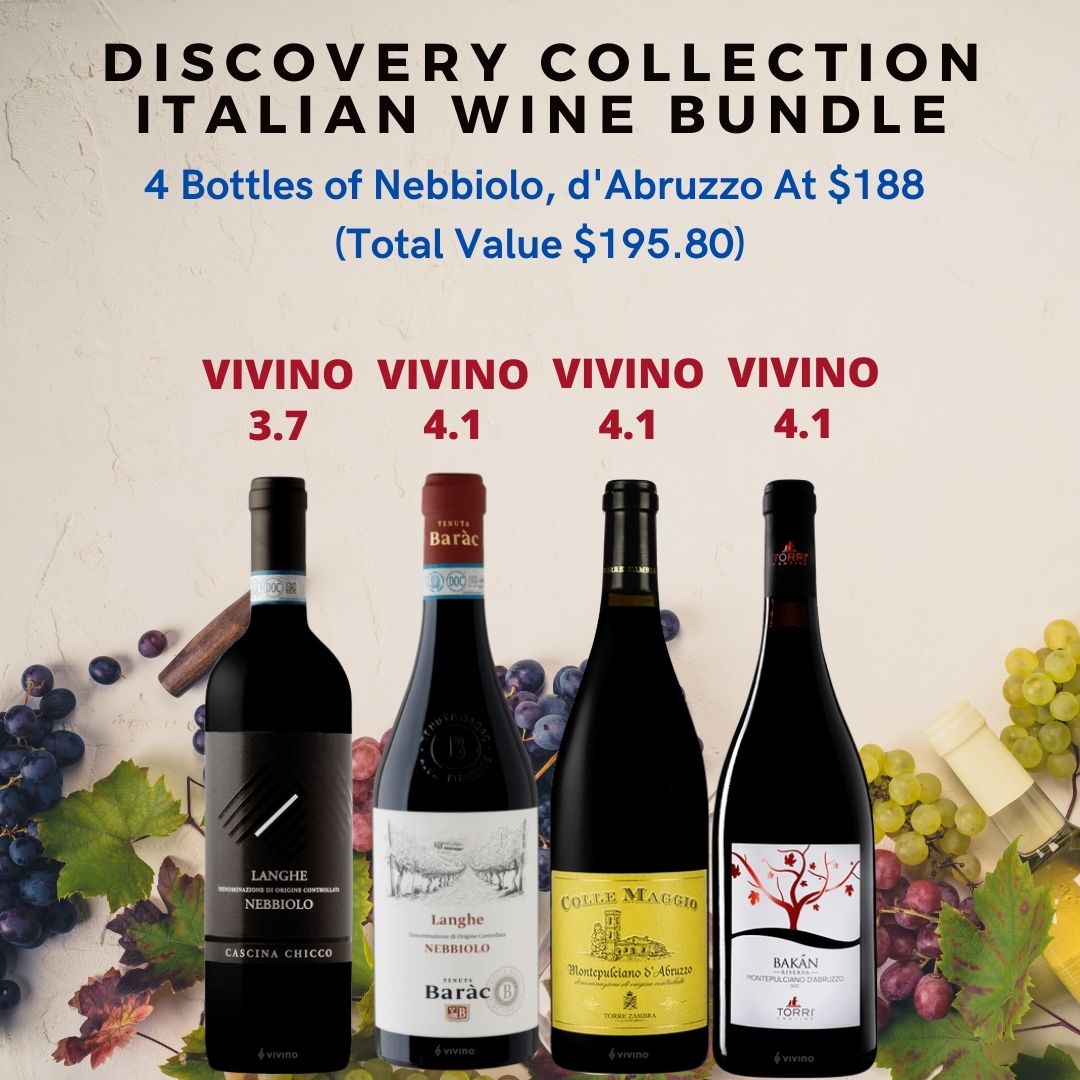 【Nebbiolo Wine Bundle】4 Bottles of Nebbiolo + d'Abruzzo at $188