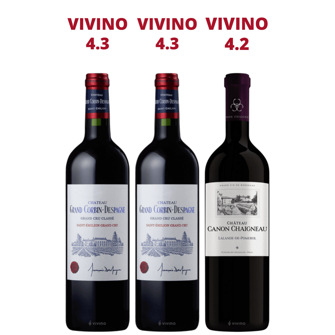 2 Bottles of Chateau Grand Corbin Despagne Saint Emilion Grand Cru Classe at only $176 (UP $216) Top-Up $58 for Chateau Canon Chaigneau Lalande-de-Pomerol 2008 (UP $78)