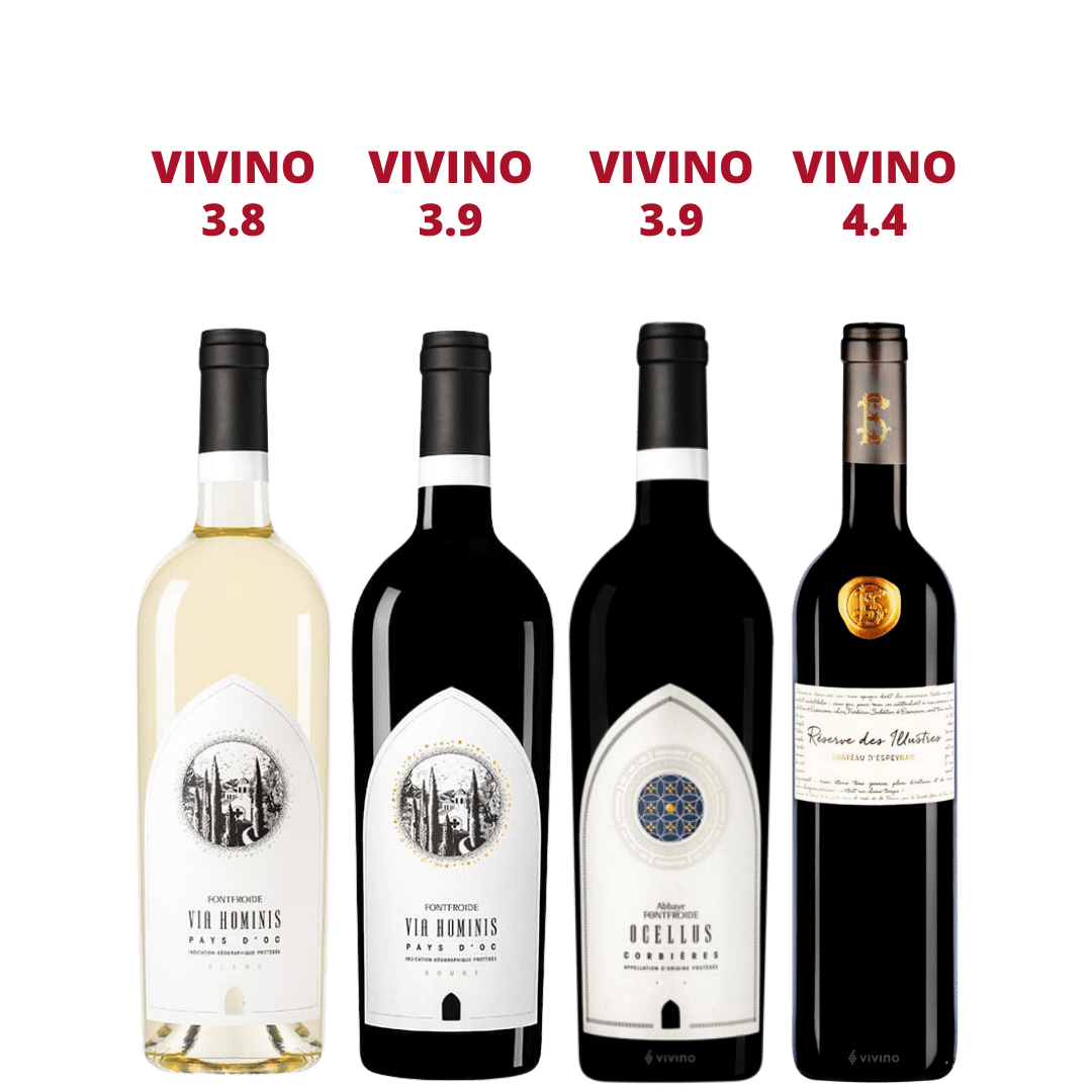 3 Bottles of Abbaye de Fontfroide Mixed (2 Red + 1 White) At $108 Top-Up $49.90 for Domaine D'Espeyran Reserve Des Illustres worth $59.90