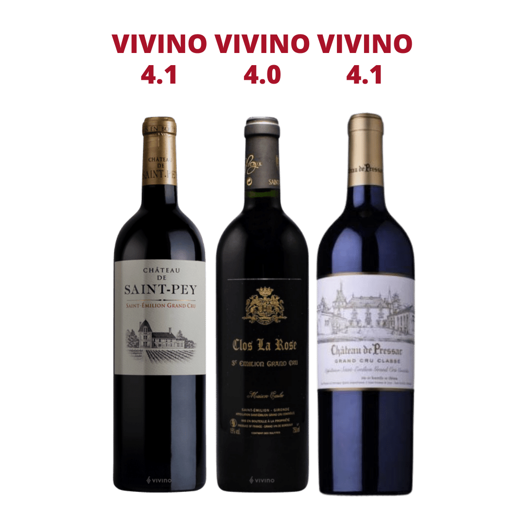 【Bundle B】3 Bottles of Saint Emilion Wine At $158