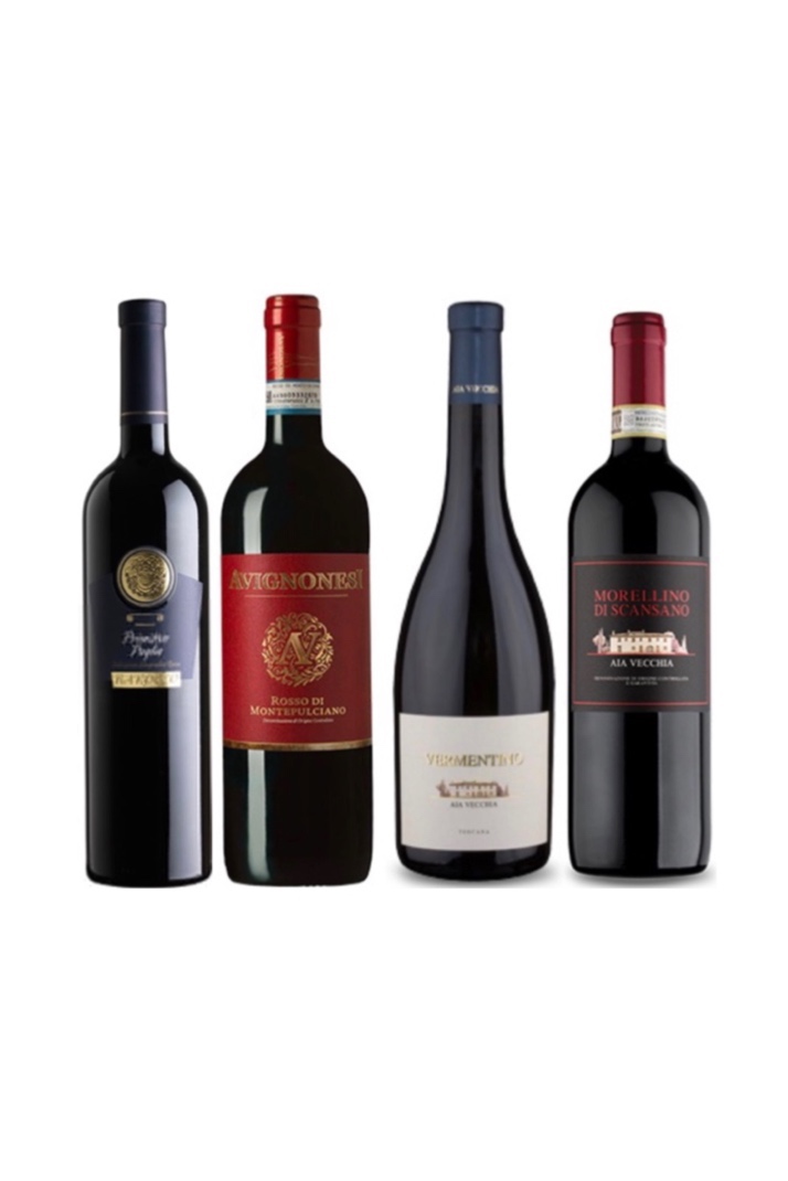 4 Italian Red and White Wine Tasting Bundle at only $188