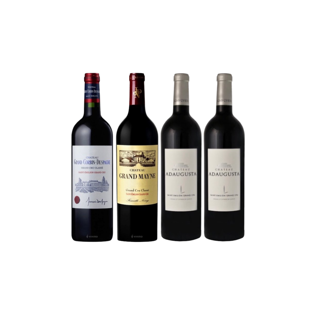3 Bottles of Saint Emilion Red Wine At Only $264 And Top-Up $48 for Chateau Adaugusta Saint Emilion Grand Cru 2016 (UP $68) and a FREE Set of 6 Wine Glass worth $90