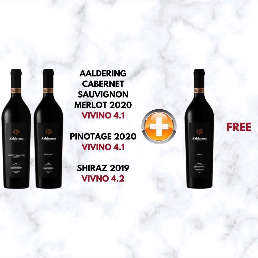 Buy 2 Bottles of Mixed Aaldering Red Wine and get 1 bottle worth $42 FREE at only $84