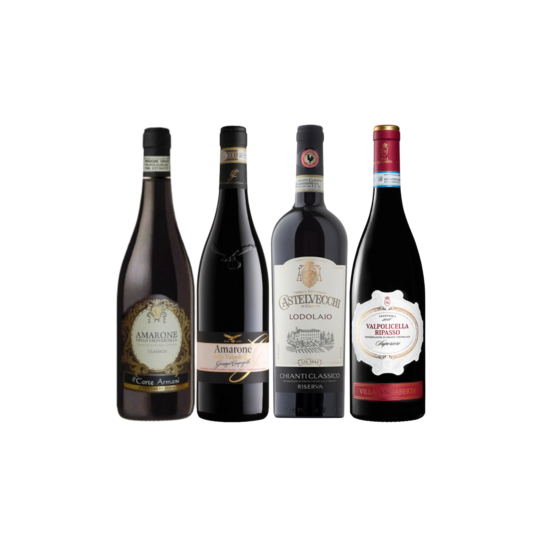 【Bundle A】 Enjoy 2 Bottles of Amarone Plus Chianti Riserva At Only $234 With A Free Set of 6 Schott Zwiesel Wine Glass worth $90 And Top-Up $48 for A Bottle of Ripasso Worth $60