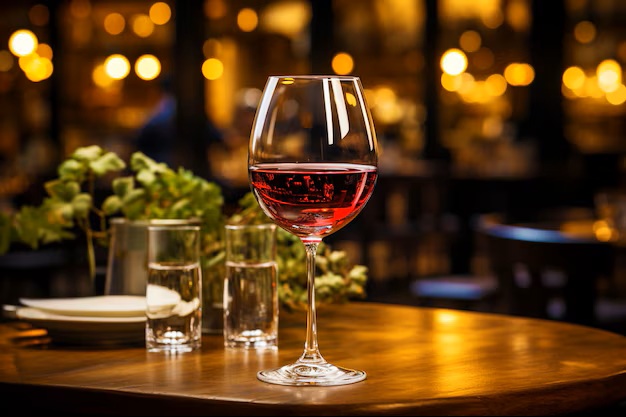 Relaxing with one glass