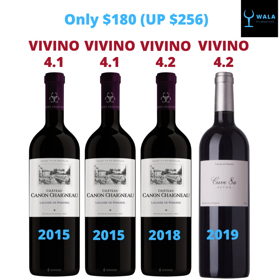 3 Bottles Award Winning Chateau Canon Chaigneau Tasting Bundle At Only $148 (UP $191) And Top Up Chateau Canon Chaigneau Lalande-de-Pomerol 2015 At $32 (UP $65)
