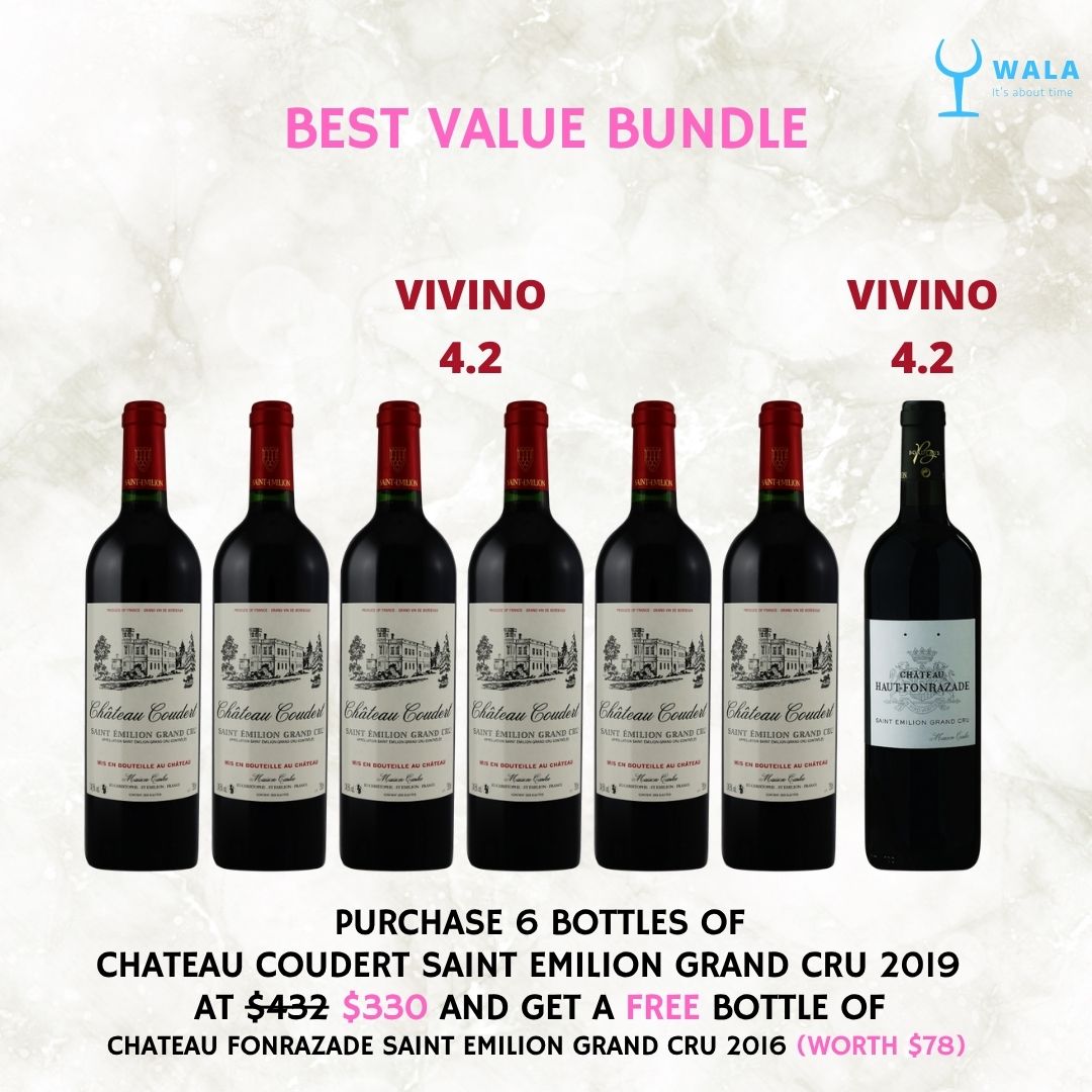 Purchase 6 Bottles Of Maison Carles Chateau Coudert Grand Cru 2019 Now At $330 (UP $432) And Get FREE Maison Carles Château Haut-Fonrazade Saint-Émilion Grand Cru 2016 Worth $78 