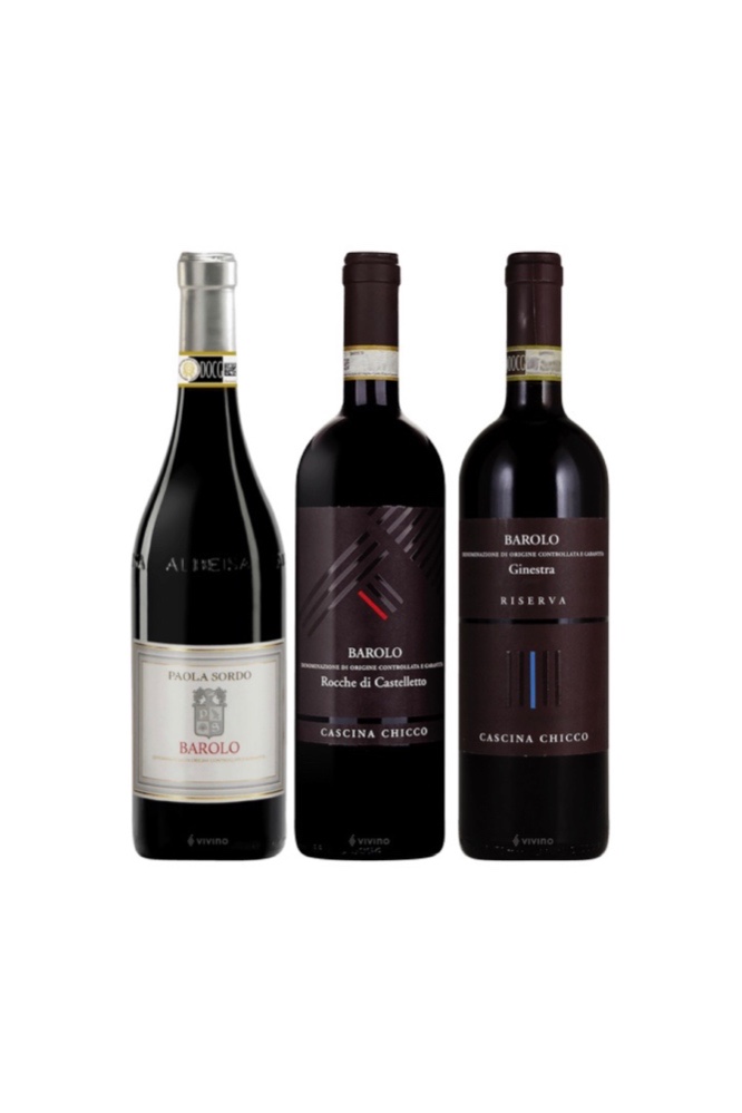 Barolo Special - 3 Bottles of Barolo at $278 (UP $308) and get Free Set of 6 Wine Glass worth $90