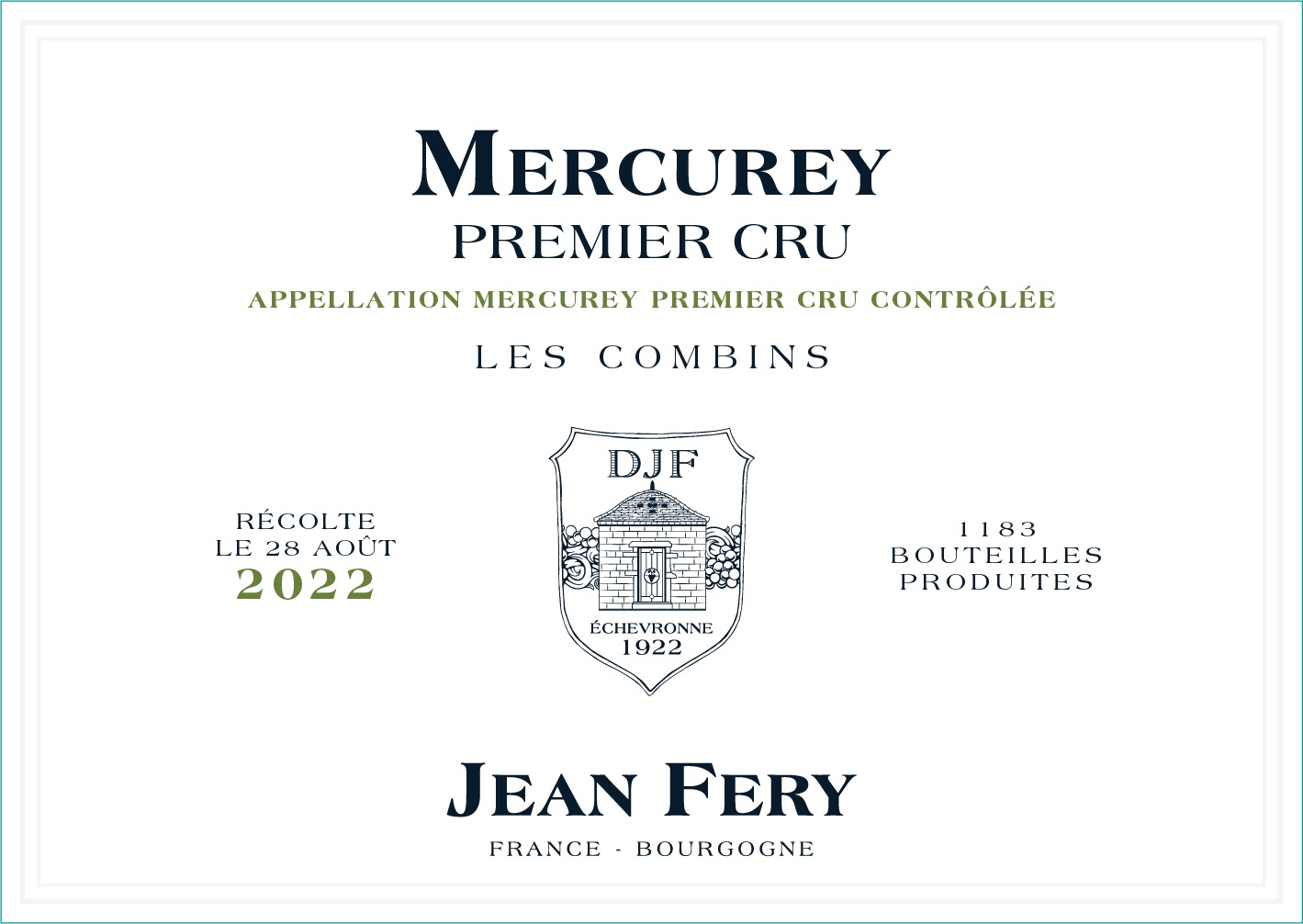 Jean Fery & Fils Mercurey 1er Cru "Les Combins" Blanc 2022