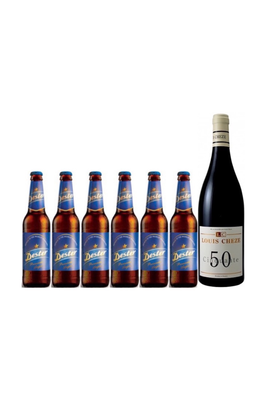 24 bottles of Dester Premium Lager Beer Plus $19.90 for a bottle of French Red wine worth $68!