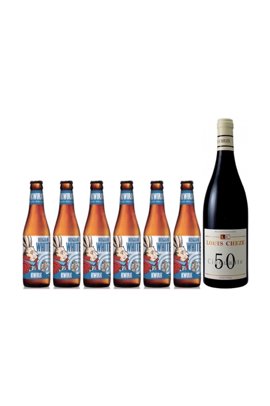 2 Packs of Kwirk Belgium White Beer ( Total 48 bottles), 2nd pack at 30%. Plus $19.90 for a bottle of French Red wine worth $68!