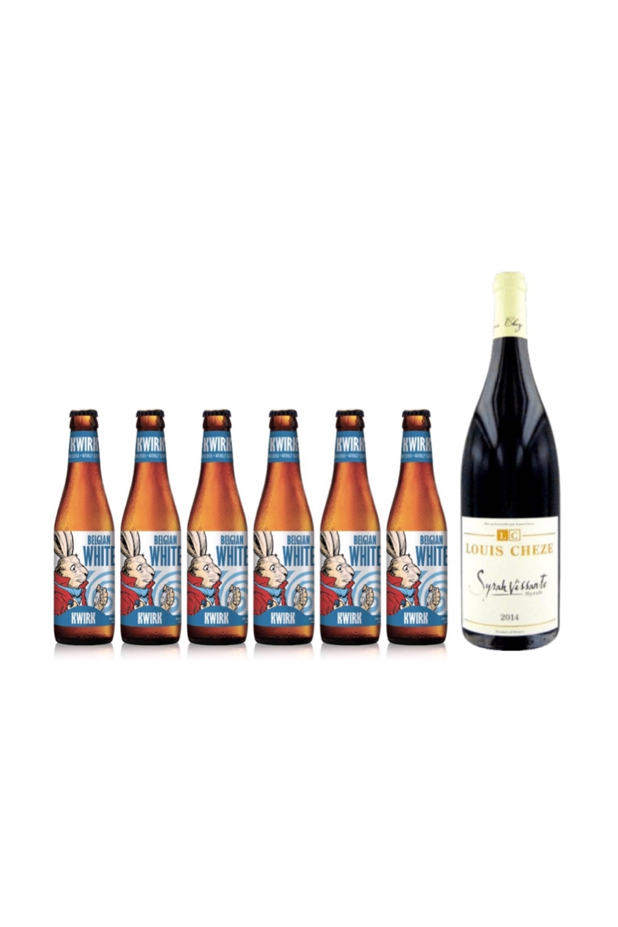 KWIRK BELGIUM WHITE BEER (PACK OF 12) Plus $19.90 for a bottle of French Red wine worth $68!