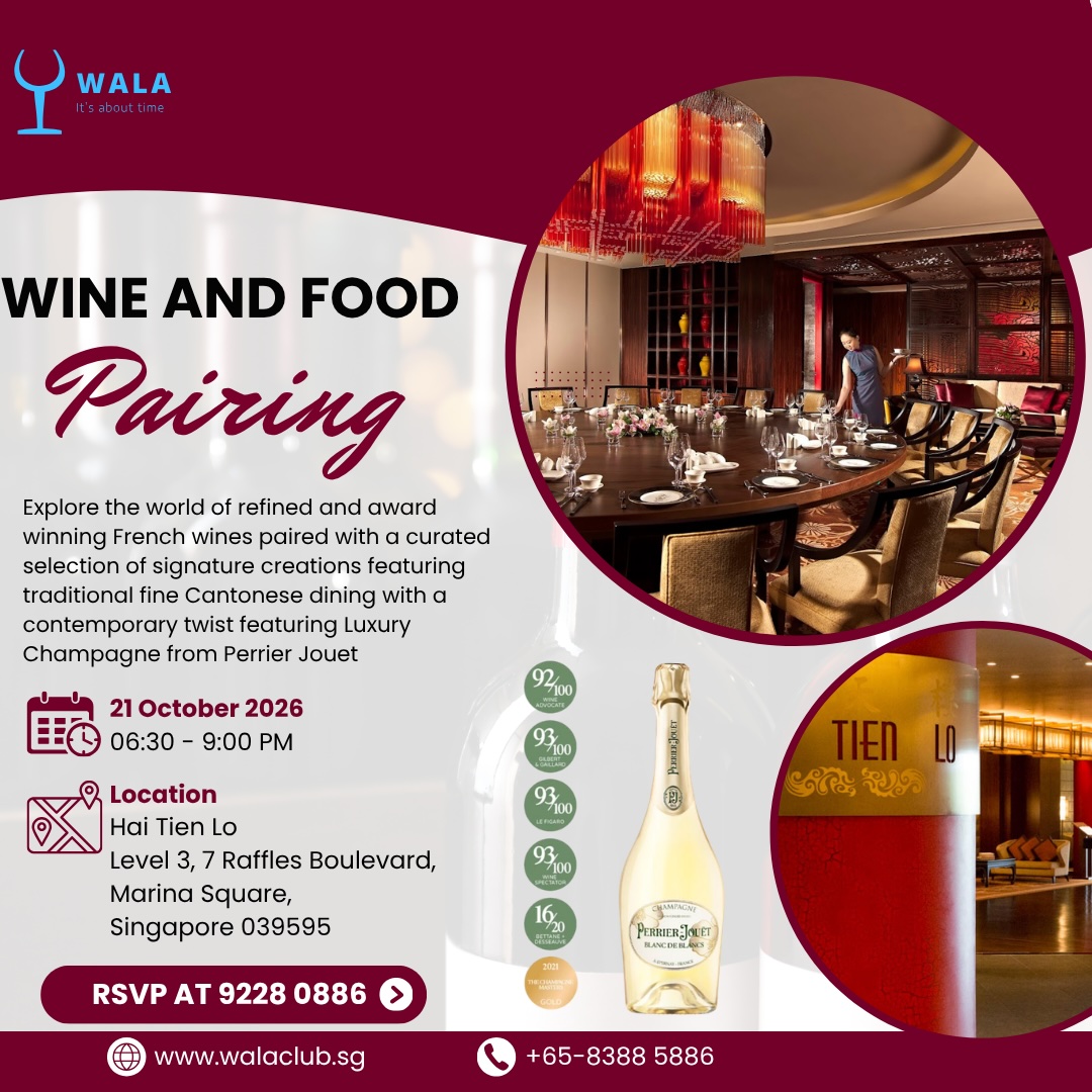 Hai Tien Lo Wine and Food Pairing event poster