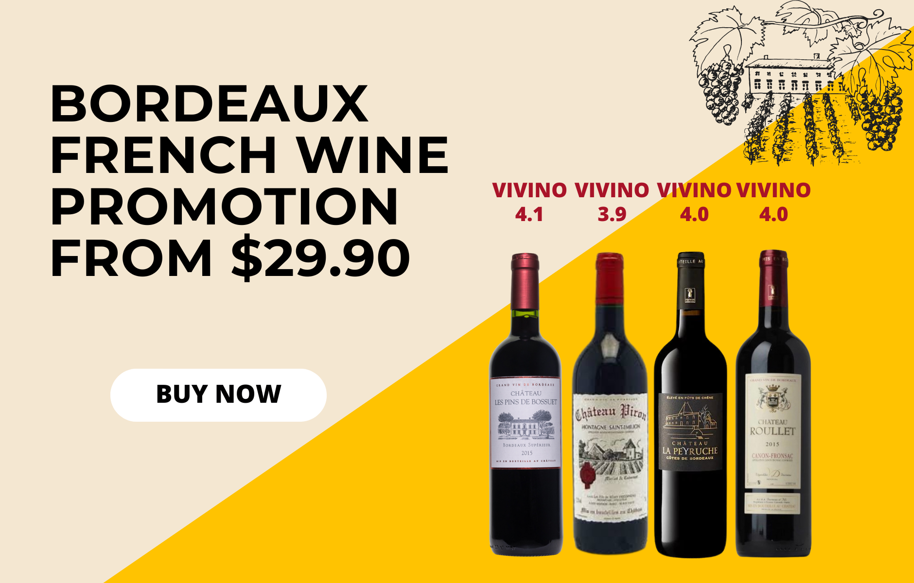 Everyday Award Winning Bordeaux Wine From $29.90