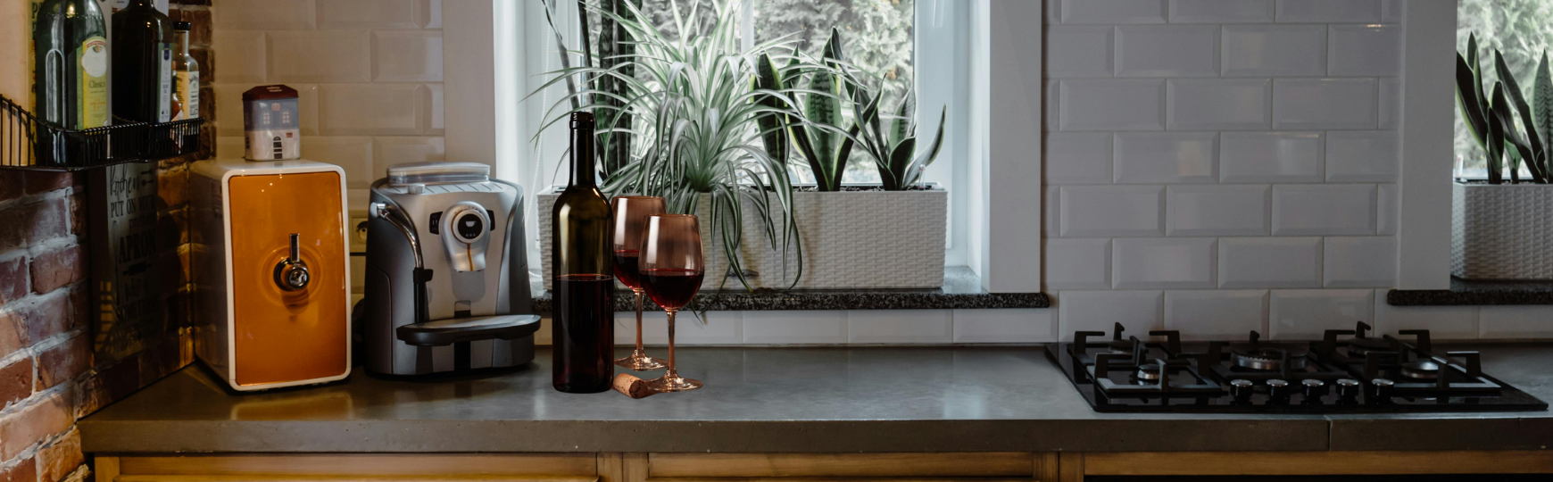 Half drunk wine bottle oxidizing