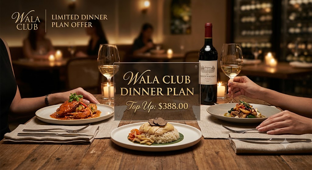Top up  Wine pairing Dinner plan @$388.00 