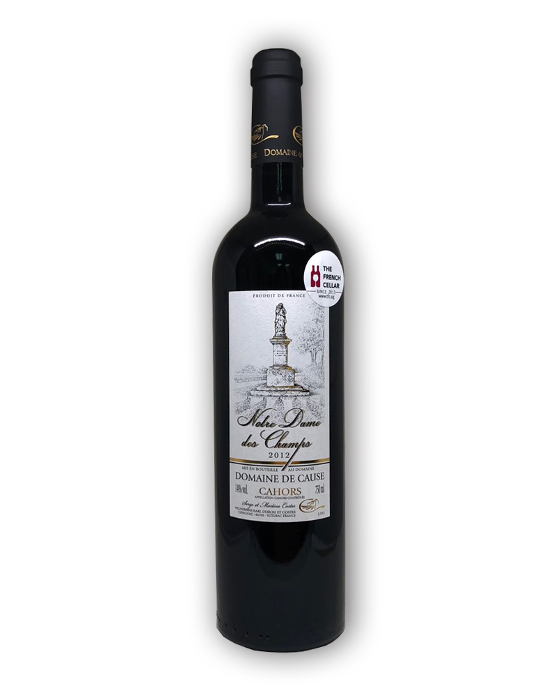 Cahors Notre Dame des Champs rouge, Domaine de Cause, 2012