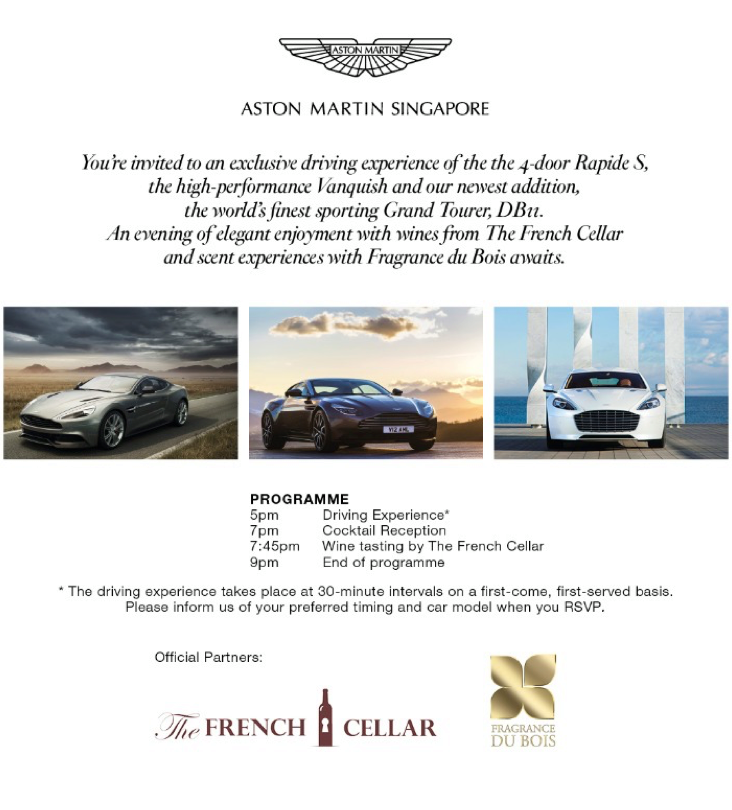 Singapore Tatler x Aston Martin x The French Cellar